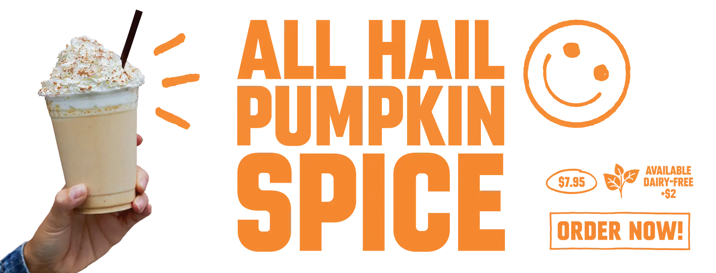 Pumpkin Spice Shake Image from Burger Lounge - Desktop Version