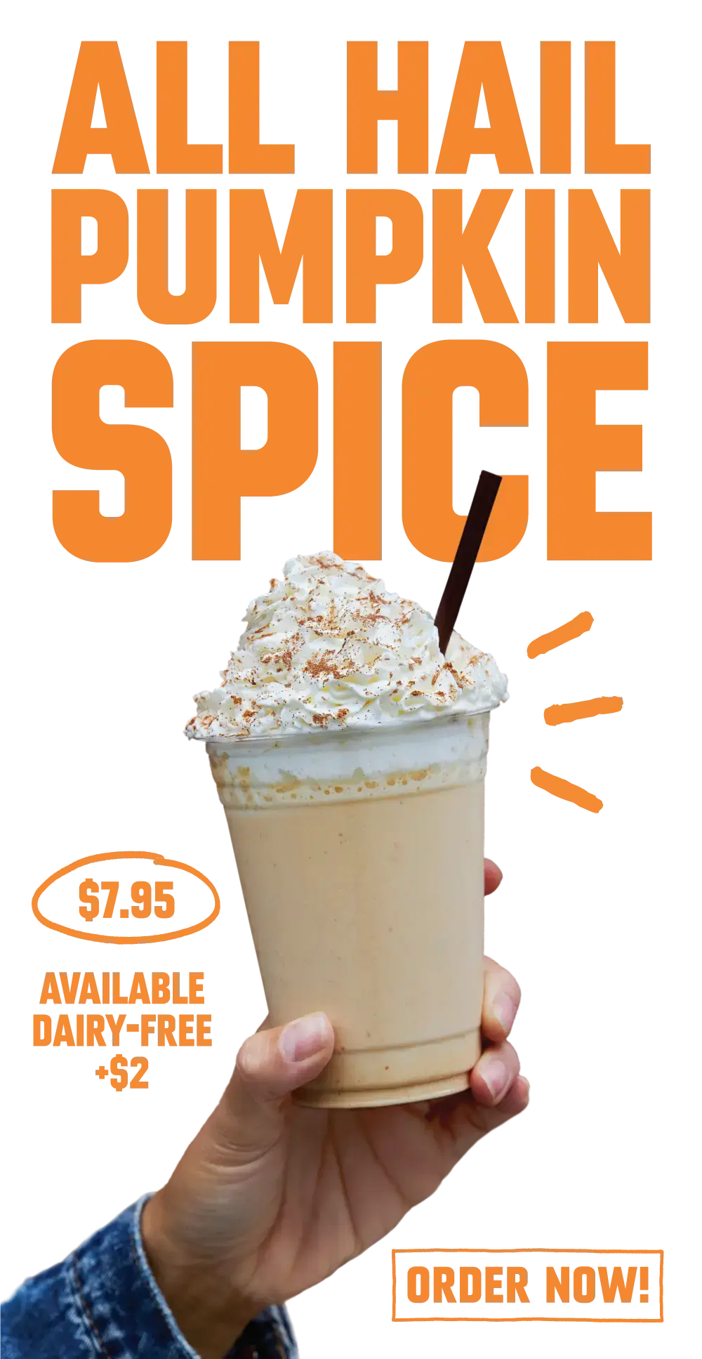 Pumpkin Spice Shake Image from Burger Lounge - Mobile Version